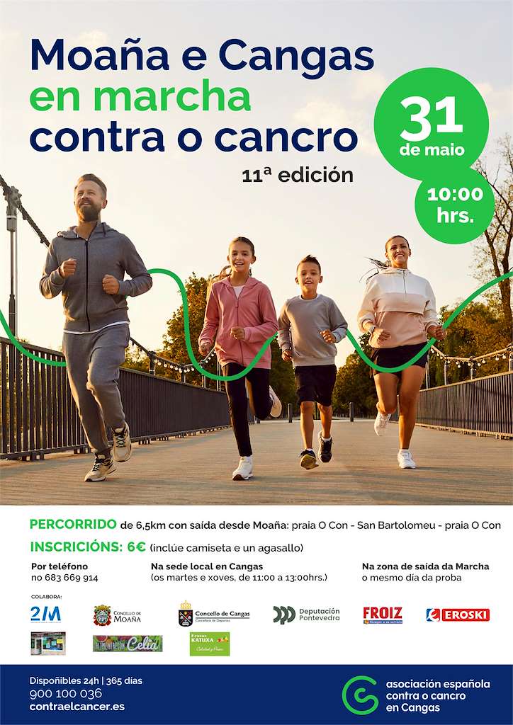 Moaña e Cangas en Marcha contra o Cancro - XI Andaina Solidaria (2026)