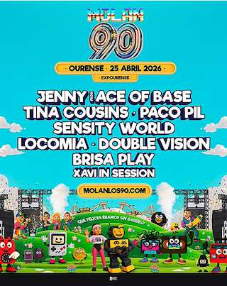 Fechas, información, programa, cartel, imágenes, mapa y ubicación de Molan los 90 (2026)  en  Ourense