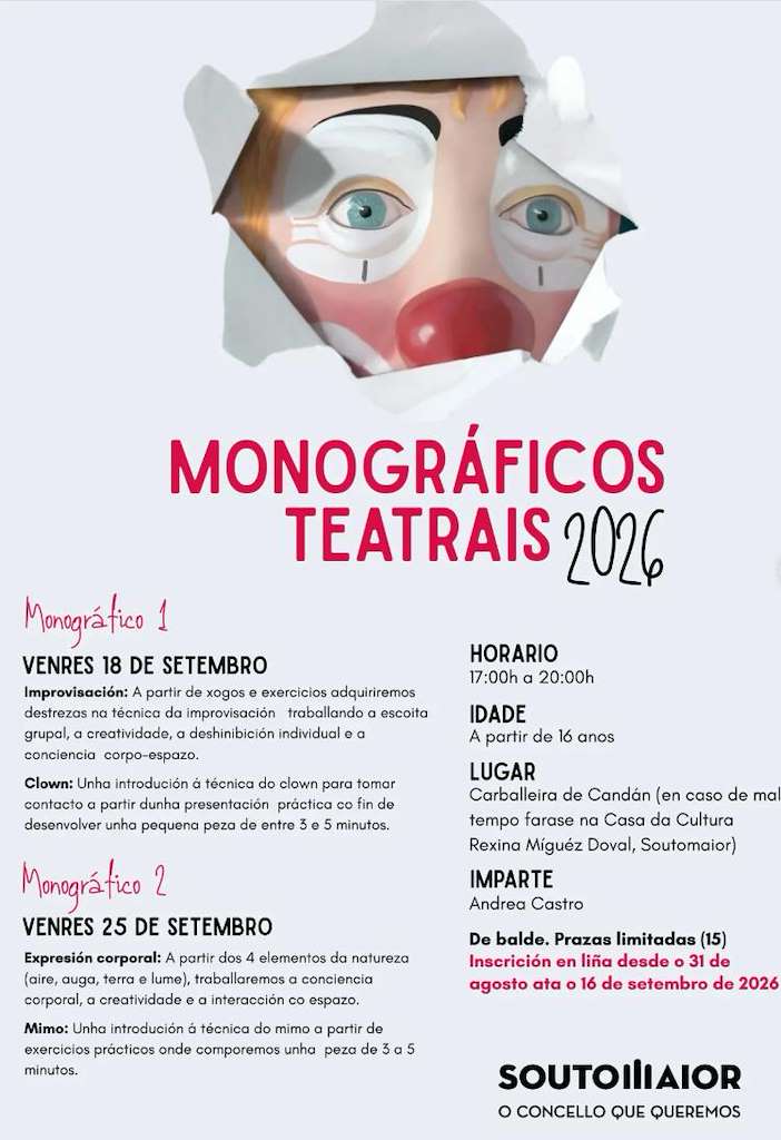 Monográficos Teatrais (2026) en Soutomaior