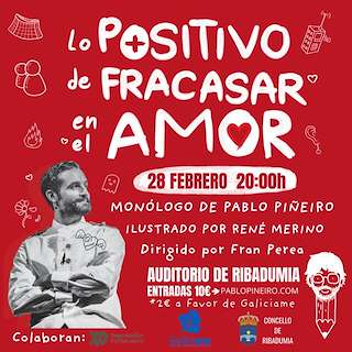 Fechas, información, programa, cartel, imágenes, mapa y ubicación de Monólogo de Pablo Piñeiro (2026)  en  Ribadumia