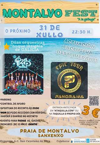 Fechas, información, programa, cartel, imágenes, mapa y ubicación de Montalvo Fest "A la gallega"  en  Sanxenxo
