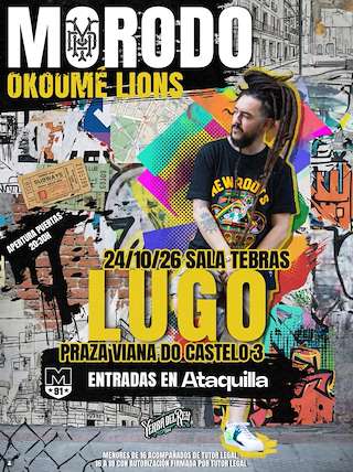 Fechas, información, programa, cartel, imágenes, mapa y ubicación de Morodo & Okoumé Lions (2026)  en  Lugo