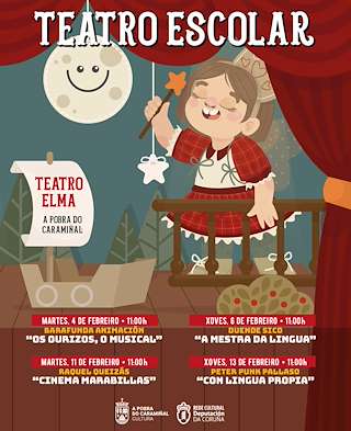 Fechas, información, programa, cartel, imágenes, mapa y ubicación de Mosta de Teatro Escolar   en  A Pobra do Caramiñal