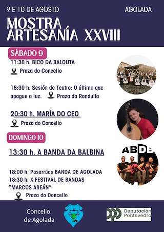 Fechas, información, programa, cartel, imágenes, mapa y ubicación de XXVIII Mostra de Artesanía  en  Agolada