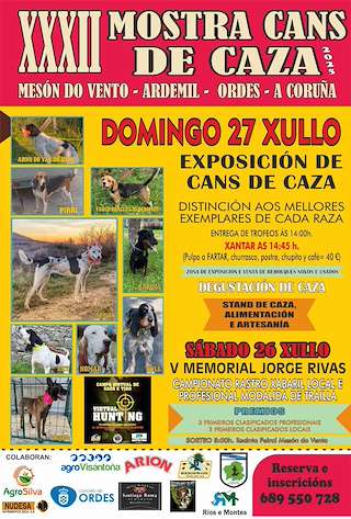 Fechas, información, programa, cartel, imágenes, mapa y ubicación de XXXII Mostra de Cans de Caza  en  Ordes