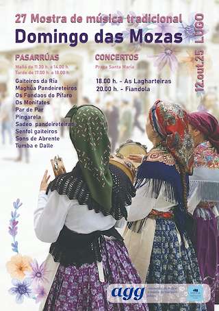Fechas, información, programa, cartel, imágenes, mapa y ubicación de XXVII Mostra de Música Tradicional Galega Domingo das Mozas (2025)  en  Lugo