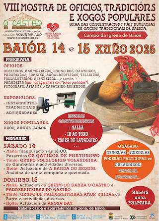 Fechas, información, programa, cartel, imágenes, mapa y ubicación de VIII Mostra de Oficios, Tradicións e Xogos Populares  en  Vilanova de Arousa