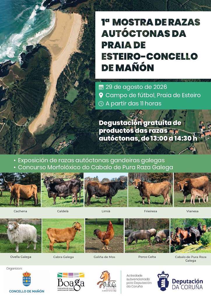 I Mostra de Razas Autóctonas da Praia de Esteiro (2026) en Mañón