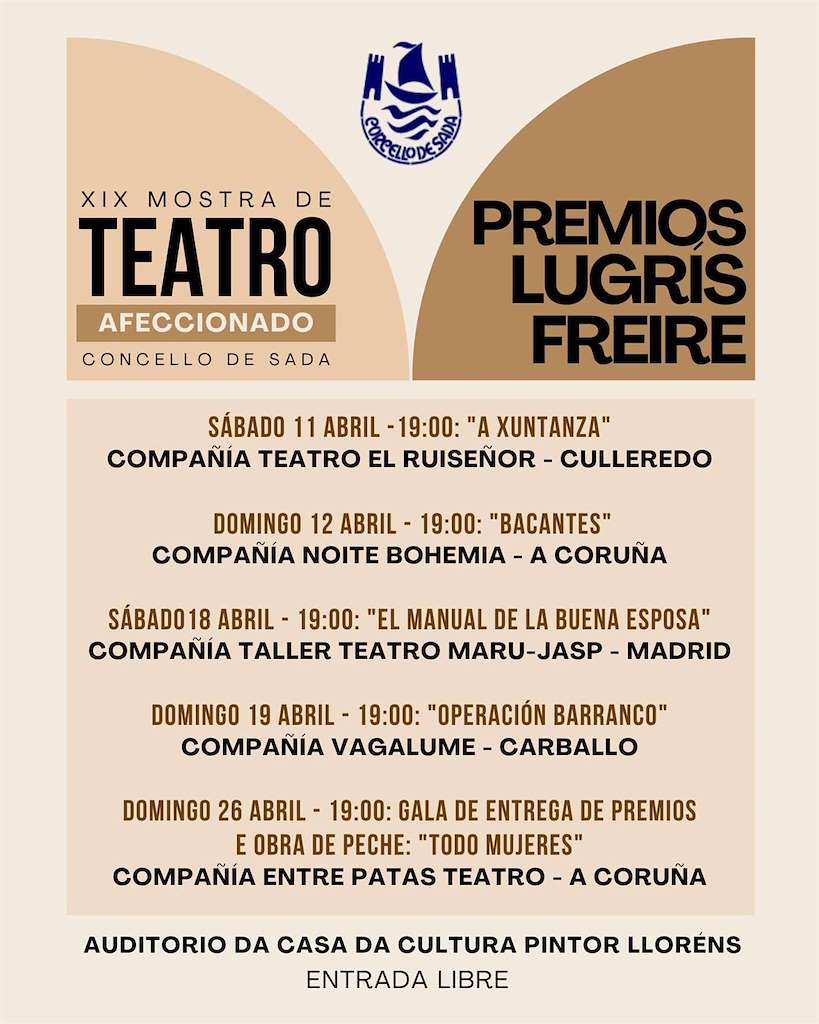 XIX Mostra de Teatro Afeccionado (2026) en Sada