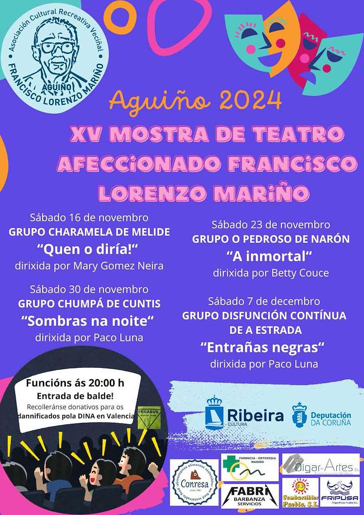 XIV Mostra de Teatro de Aguiño Francisco Lorenzo Mariño  en Ribeira