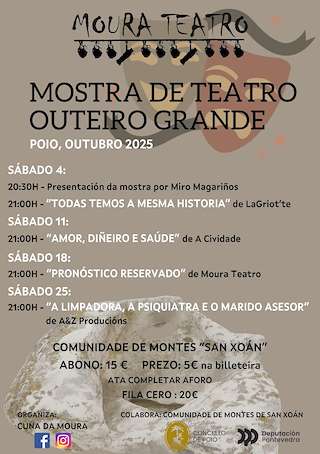 Fechas, información, programa, cartel, imágenes, mapa y ubicación de Mostra de Teatro Outeiro Grande (2025)  en  Poio