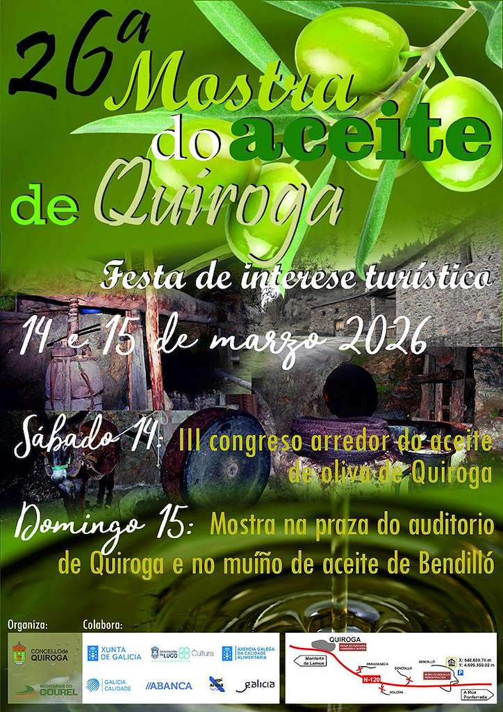 XXVI Mostra do Aceite de Bendilló (2026) en Quiroga