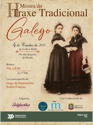 Fechas, información, programa, cartel, imágenes, mapa y ubicación de II Mostra do Traxe Tradicional Galego  (2025)  en  Moaña