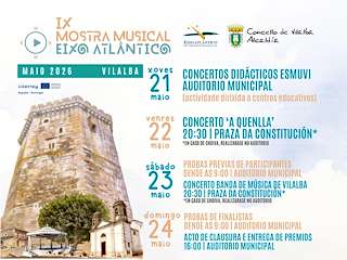 Fechas, información, programa, cartel, imágenes, mapa y ubicación de IX Mostra Musical Eixo Atlántico (2026)  en  Vilalba