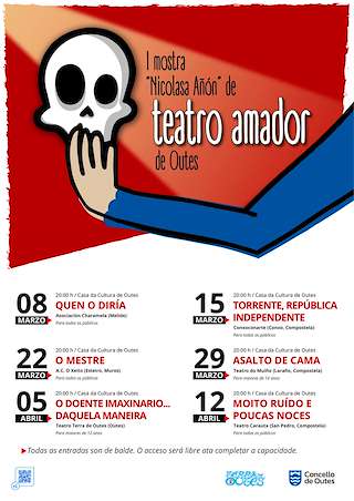Fechas, información, programa, cartel, imágenes, mapa y ubicación de I Mostra Nicolasa Añón de Teatro Amador  en  Outes