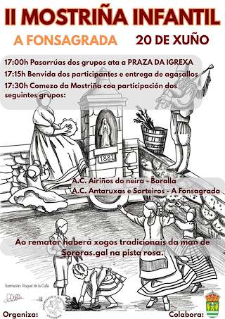 Fechas, información, programa, cartel, imágenes, mapa y ubicación de II Mostriña Infantil (2026)  en  A Fonsagrada
