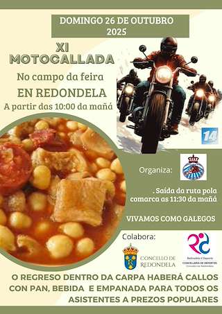 Fechas, información, programa, cartel, imágenes, mapa y ubicación de XI Motocallada (2025)  en  Redondela