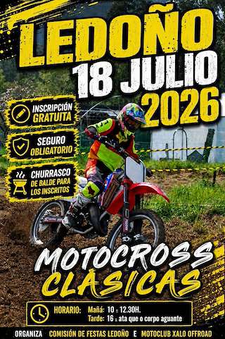 Fechas, información, programa, cartel, imágenes, mapa y ubicación de Motocross Clásicas de Ledoño (2026)  en  Culleredo