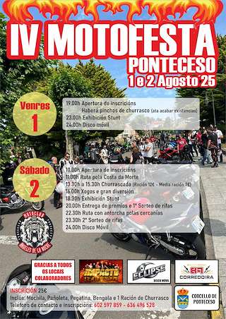 Fechas, información, programa, cartel, imágenes, mapa y ubicación de Motofesta  en  Ponteceso
