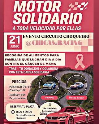 Fechas, información, programa, cartel, imágenes, mapa y ubicación de Motor Solidario a Toda Velocidad Por Ellas  en  San Cristovo de Cea