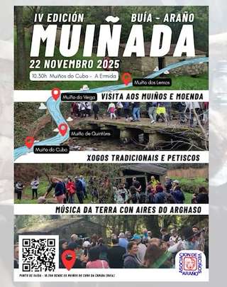 Fechas, información, programa, cartel, imágenes, mapa y ubicación de IV Muiñada no Té (2025)  en  Rianxo