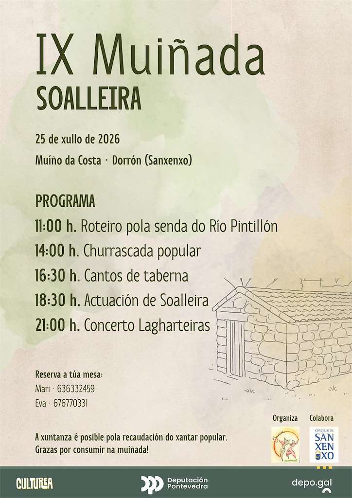 IX Muiñada Soalleira de Dorrón (2026) en Sanxenxo
