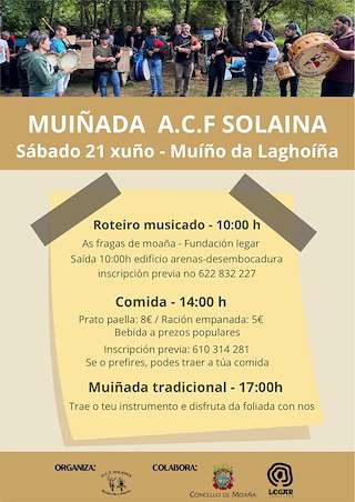 Fechas, información, programa, cartel, imágenes, mapa y ubicación de Muiñada Solaina  en  Moaña