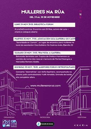 Fechas, información, programa, cartel, imágenes, mapa y ubicación de Mulleres na Rúa  (2025)  en  A Coruña