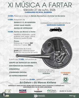 Fechas, información, programa, cartel, imágenes, mapa y ubicación de XI Música a fartar (2026)  en  Silleda
