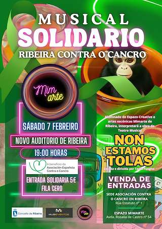 Fechas, información, programa, cartel, imágenes, mapa y ubicación de Musical Solidario a Favor da AECC (2026)  en  Ribeira