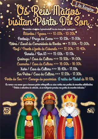Programa de Navidad – Cabalgata de Reyes en O Porto do Son
