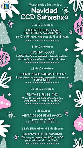 Programa de Nadal do CCD Sanxenxo