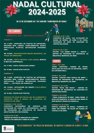 Fechas, información, programa, cartel, imágenes, mapa y ubicación de Nadal Cultural - Cabalgata de Reis   en  Arbo