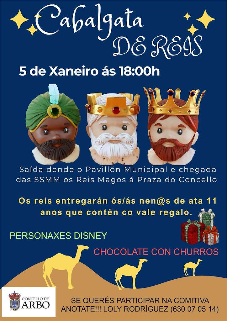Programa de Navidad – Cabalgata de Reyes en Arbo
