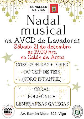 Fechas, información, programa, cartel, imágenes, mapa y ubicación de Nadal Cultural de Lavadores (2025)  en  Vigo