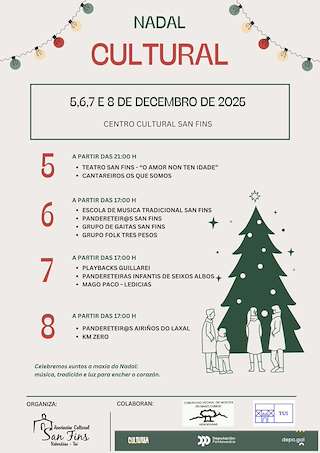 Fechas, información, programa, cartel, imágenes, mapa y ubicación de Nadal Cultural de San Fins de Rebordáns (2025)  en  Tui