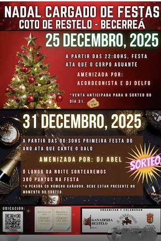 Fechas, información, programa, cartel, imágenes, mapa y ubicación de Nadal de Coto de Restelo  en  Becerreá