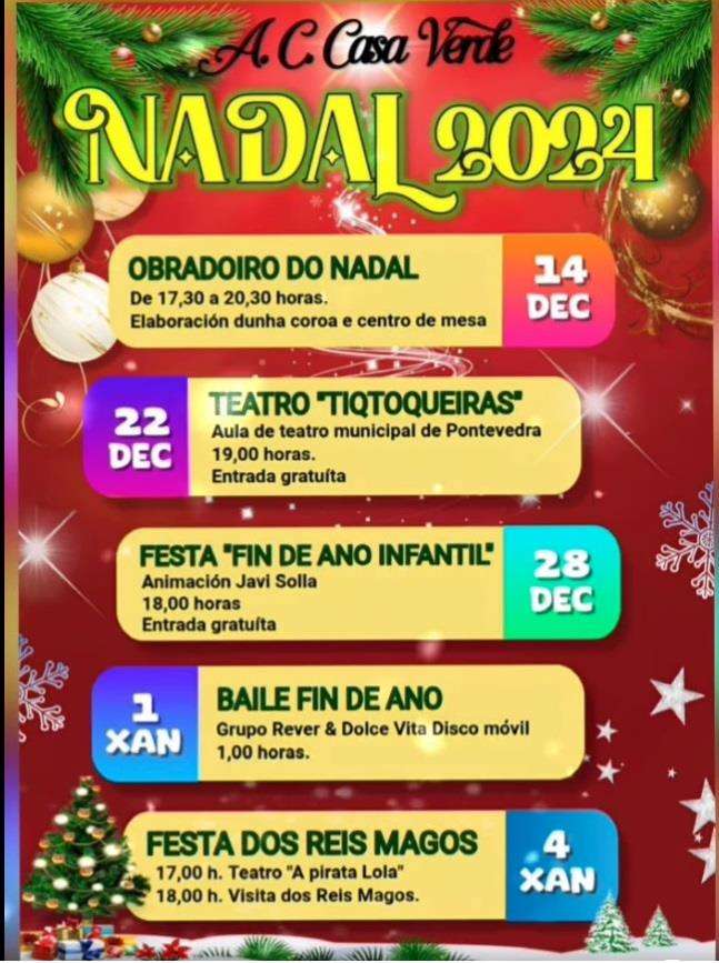 Nadal na A.C. Casa Verde en Pontevedra