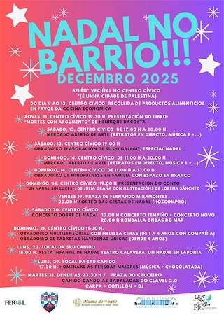 Fechas, información, programa, cartel, imágenes, mapa y ubicación de Navidad en el Barrio de Canido (2025) en Ferrol