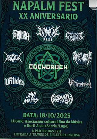 Fechas, información, programa, cartel, imágenes, mapa y ubicación de Napalm Fest (2025)  en  Sarria