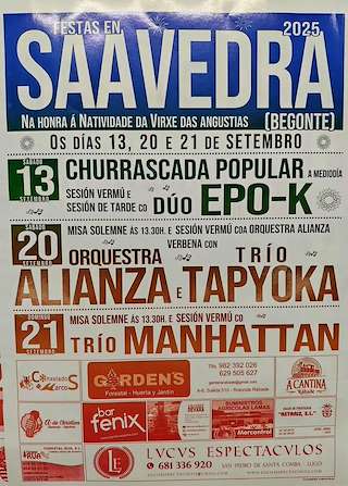 Fechas, información, programa, cartel, imágenes, mapa y ubicación de Natividade e Virxe das Angustias de Saavedra  en  Begonte