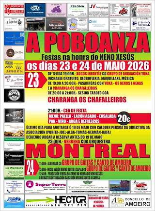 Fechas, información, programa, cartel, imágenes, mapa y ubicación de Neno Xesús de A Poboanza  (2026)  en  Amoeiro