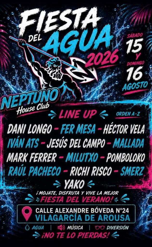 Neptuno House Clube Fest (2026) en Vilagarcía de Arousa