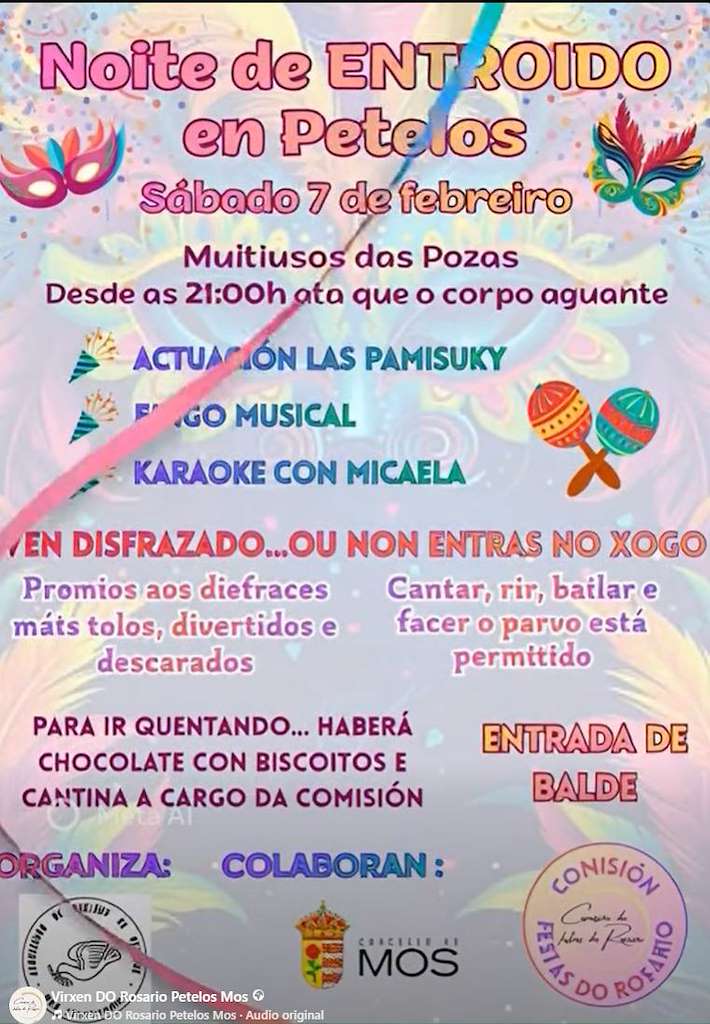 Noche de Carnaval de Petelos  en Mos