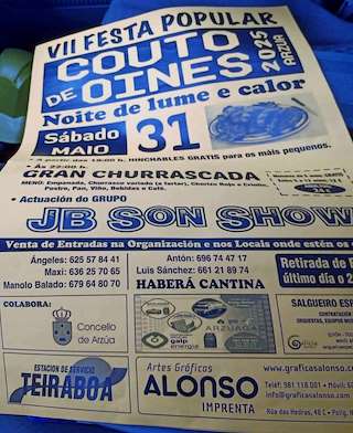 Noite de Lume e Calor de Couto de Oines (2026) en Arzúa