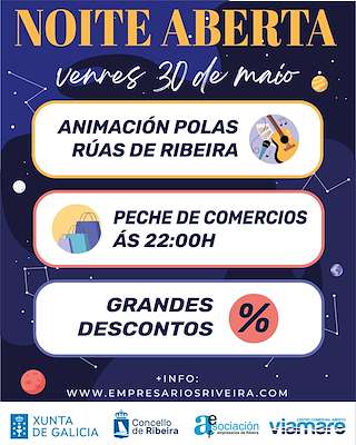 Fechas, información, programa, cartel, imágenes, mapa y ubicación de Noite Aberta  en  Ribeira