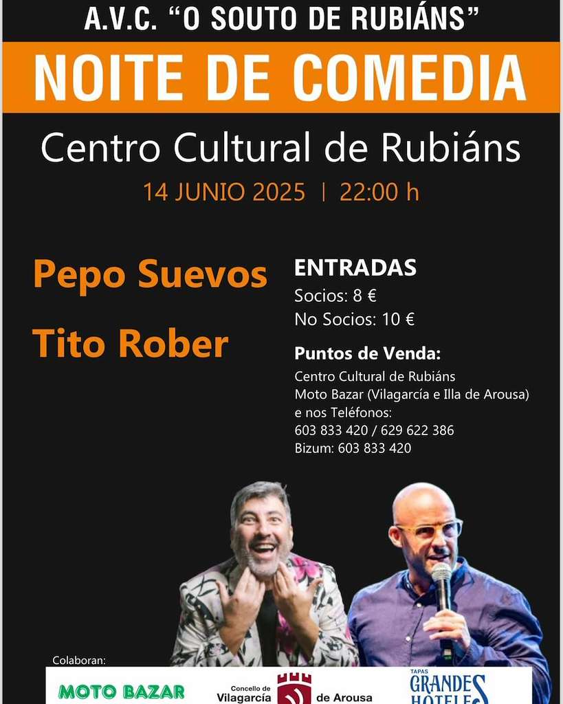 Noite de Comedia de Rubiáns (2025) en Vilagarcía de Arousa