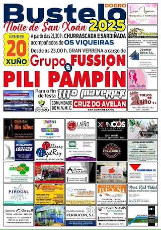 Fechas, información, programa, cartel, imágenes, mapa y ubicación de Noite de San Xoán de Bustelo  en  Dodro