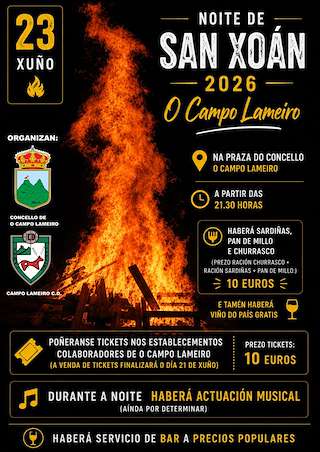 Fechas, información, programa, cartel, imágenes, mapa y ubicación de Noite de San Xoán (2026)  en  O Campo Lameiro