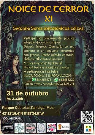 Fechas, información, programa, cartel, imágenes, mapa y ubicación de Noite de Terror de Tameiga (2026)  en  Mos